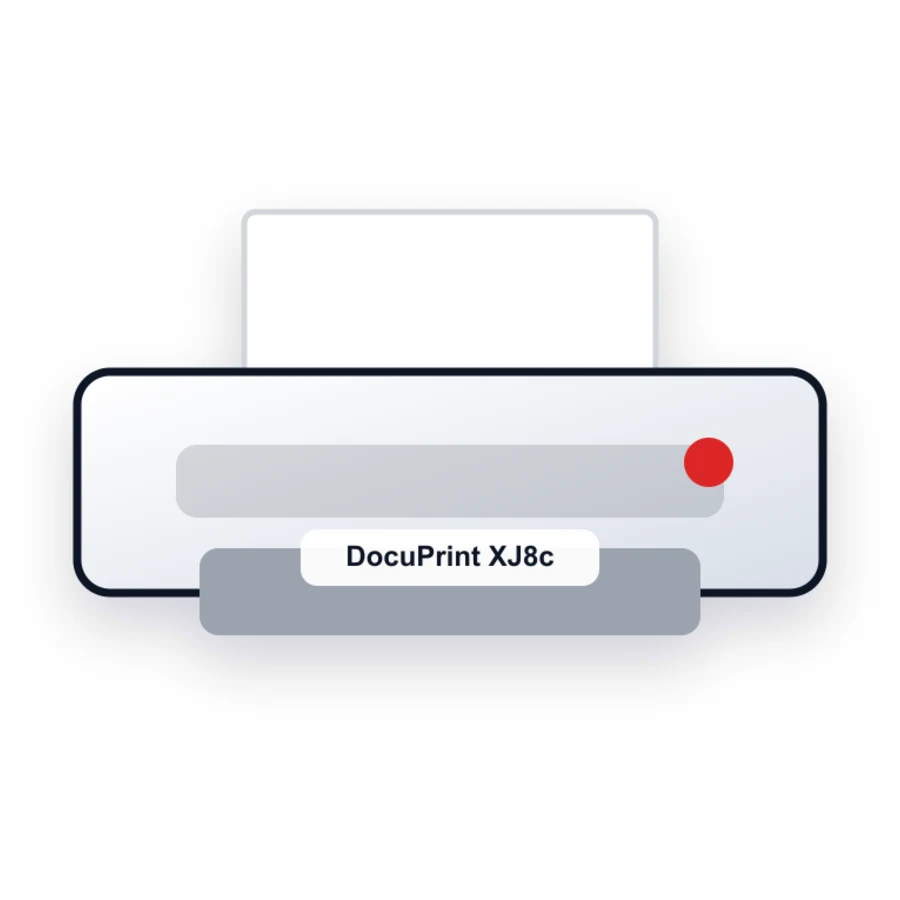 Xerox DocuPrint XJ8c printer illustration