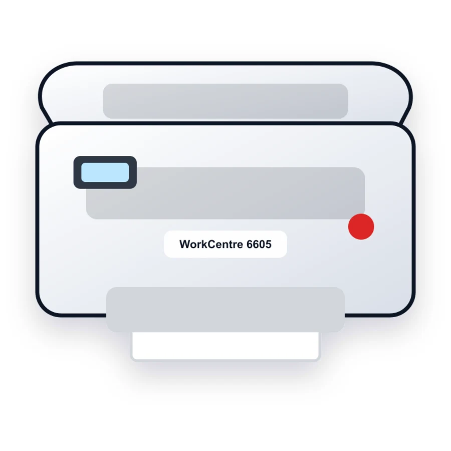 Xerox WorkCentre 6605 printer illustration