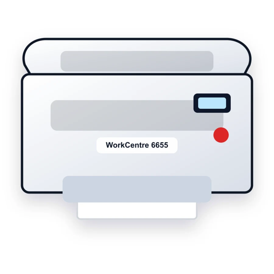 Xerox WorkCentre 6655 printer illustration