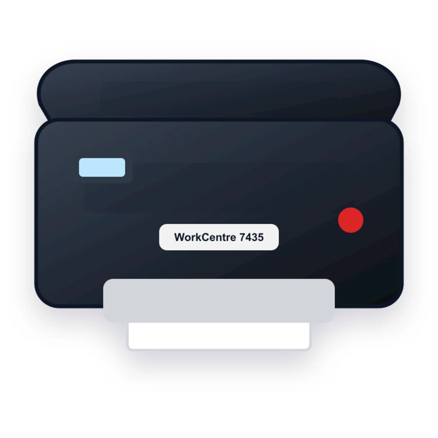 Xerox WorkCentre 7435 printer illustration