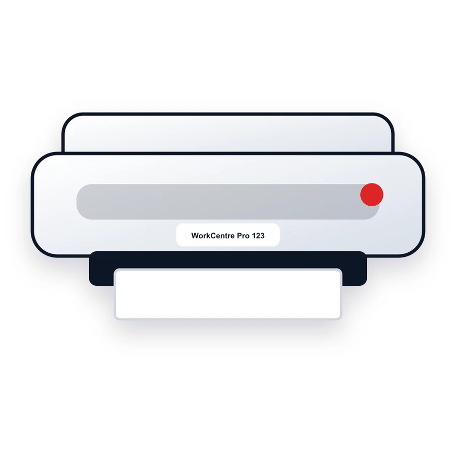 Xerox WorkCentre Pro 123 printer illustration