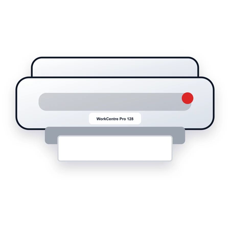 Xerox WorkCentre Pro 128 printer illustration