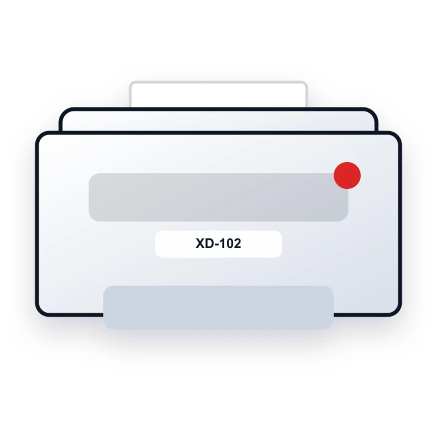 Xerox XD-102 printer illustration