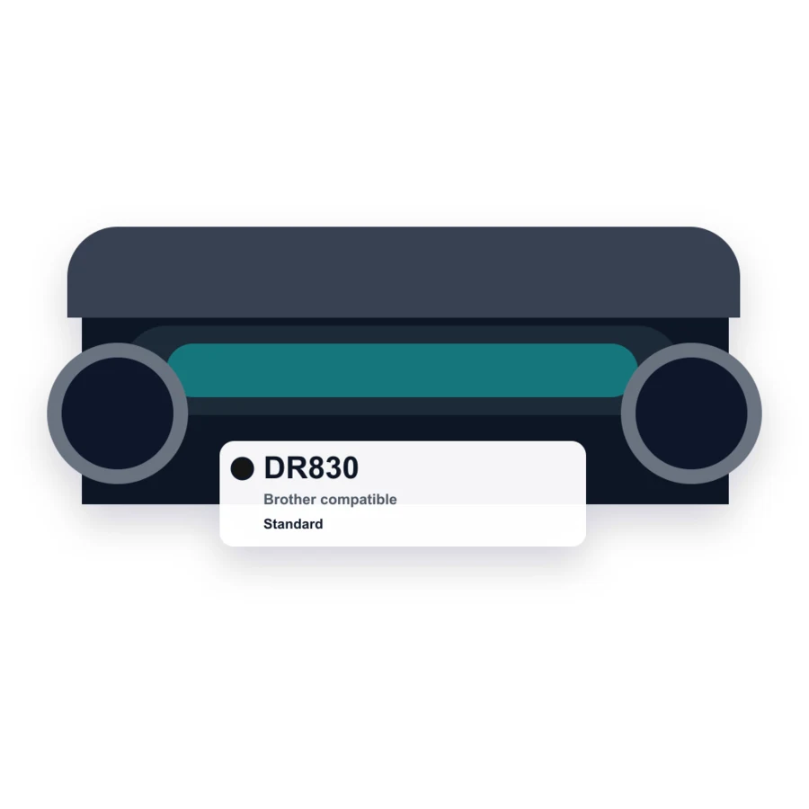 Brother DR830 Drum Unit Cartridge - Black compatible drum
