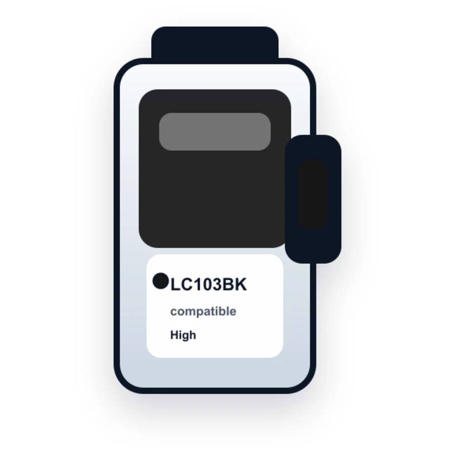 Brother LC103BK Black compatible ink