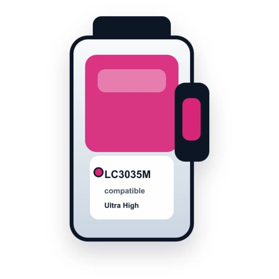 Brother LC3035M Magenta compatible ink