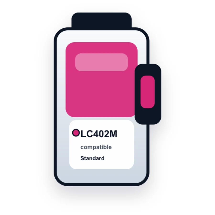 Brother LC402M Magenta compatible ink