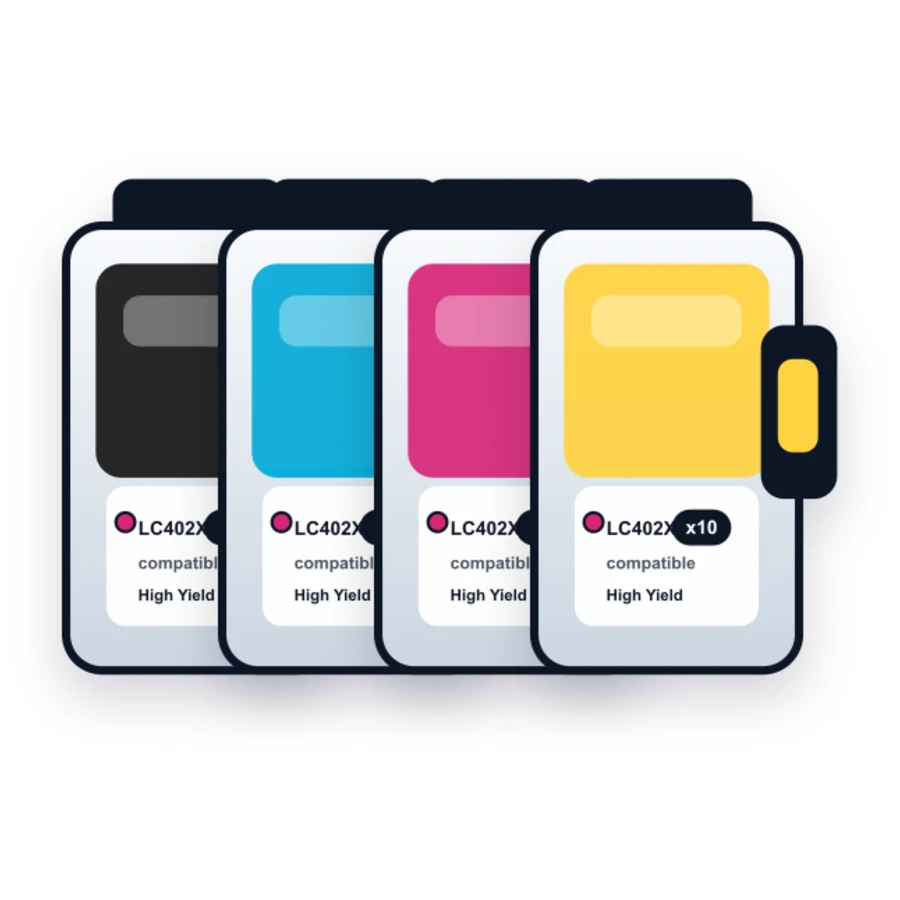 Brother LC402XL 10 Combo compatible ink