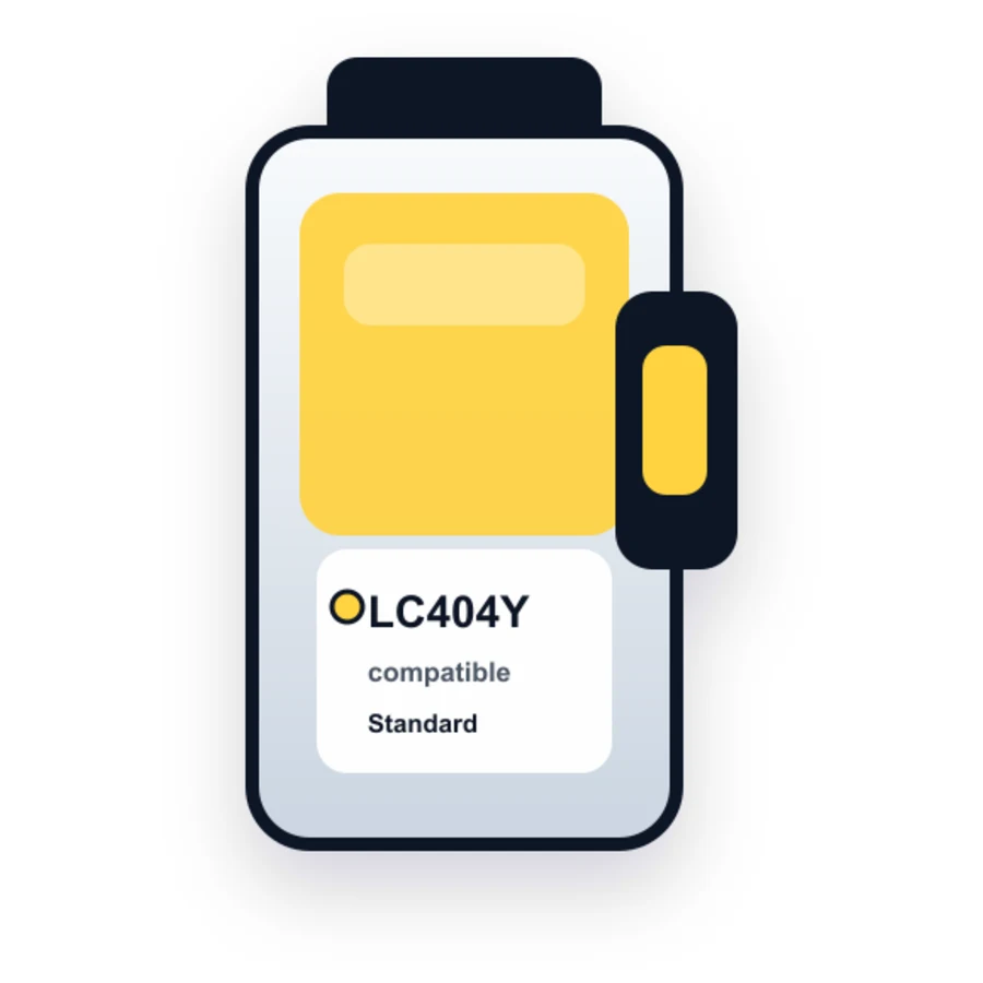 Brother LC404Y Yellow compatible ink