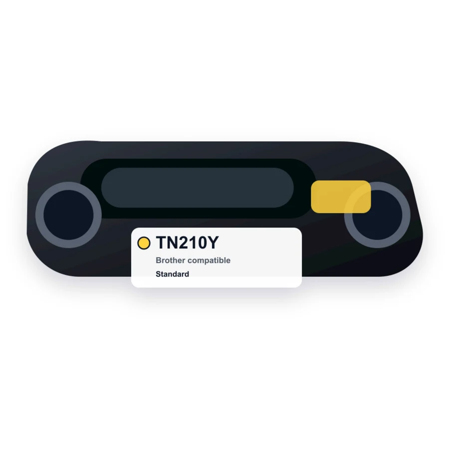 Brother TN210Y Yellow compatible toner