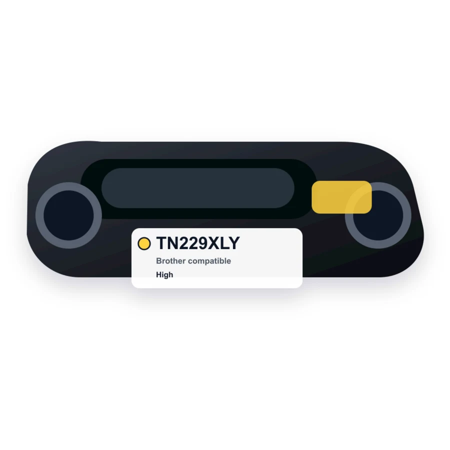 Brother TN229XLY Yellow compatible toner