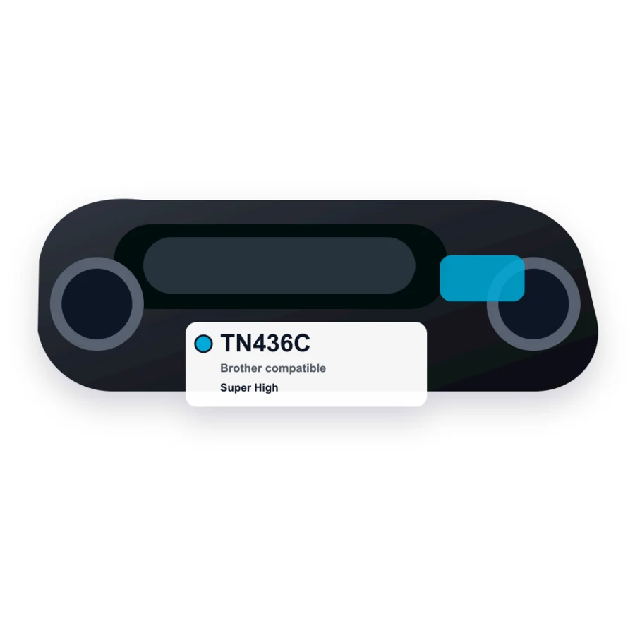 Brother TN436C Cyan compatible toner