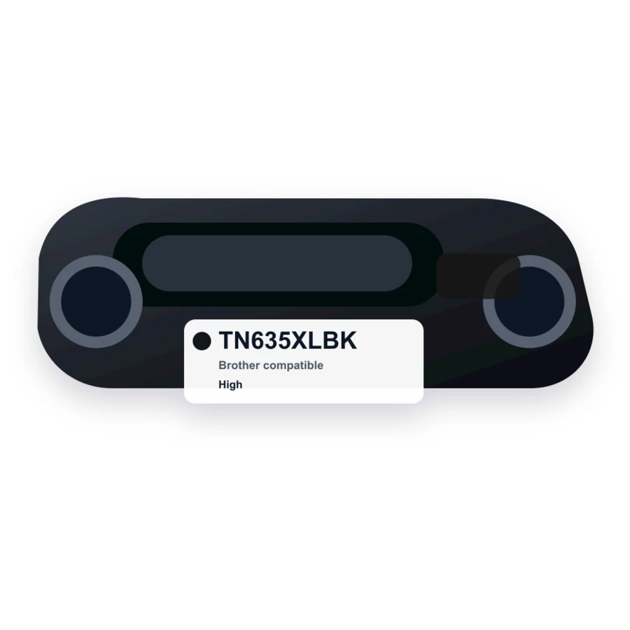 Brother TN635XLBK Black compatible toner
