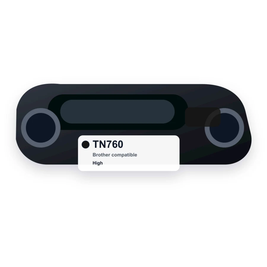 Brother TN760 Compatible Toner Cartridge illustration