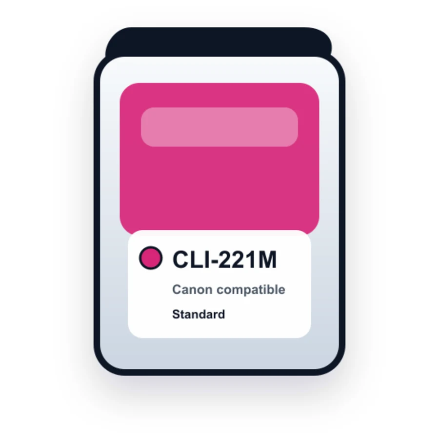 Canon CLI 221 CLI 221M Magenta compatible ink