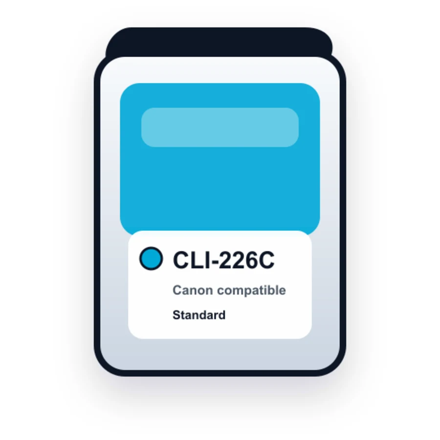 Canon CLI 226 CLI 226C Cyan compatible ink