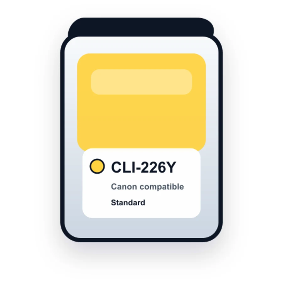 Canon CLI 226 CLI 226Y Yellow compatible ink