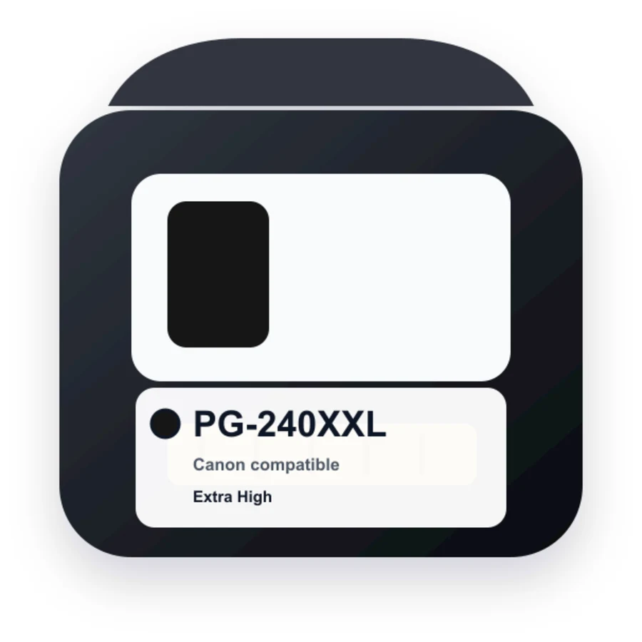 Replacement Canon PG-240XXL Ink Cartridge - Black - Extra High Yield compatible ink