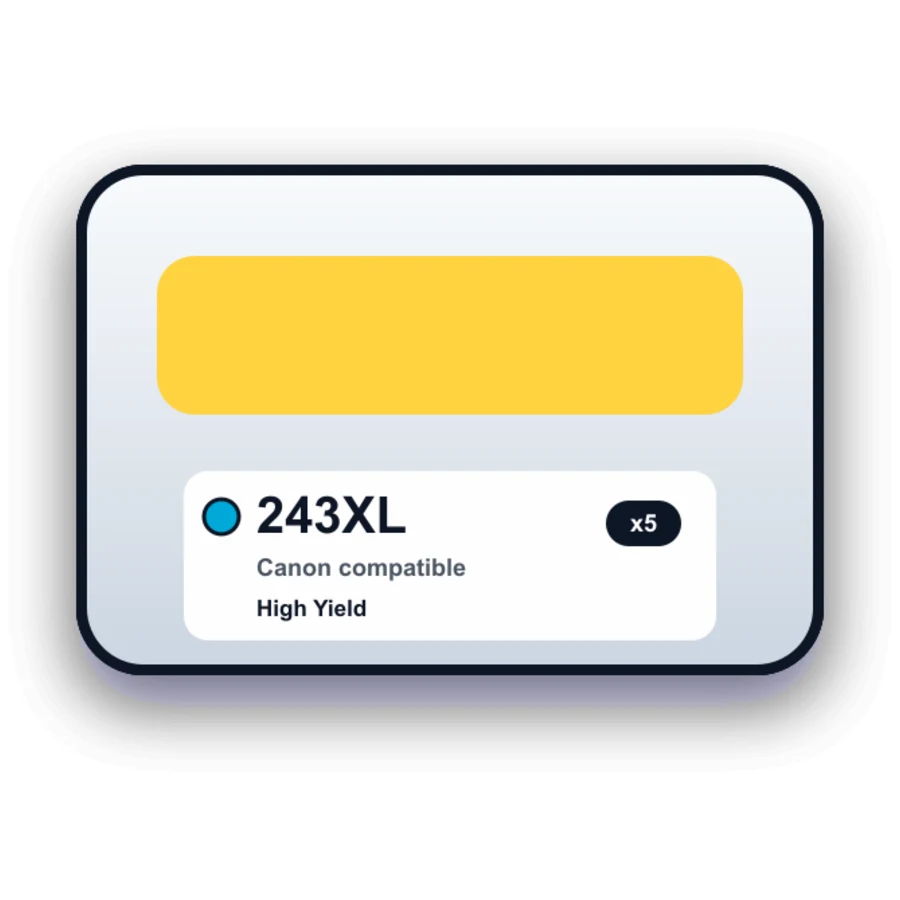 Replacement Canon Ink Cartridge 243 244 XL 5-Pack High Yield: 3 PG-243XL Black, 2 CL-244XL Tri-color compatible ink