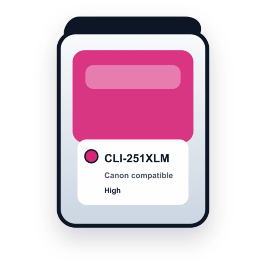 Canon CLI 251XL Magenta compatible ink