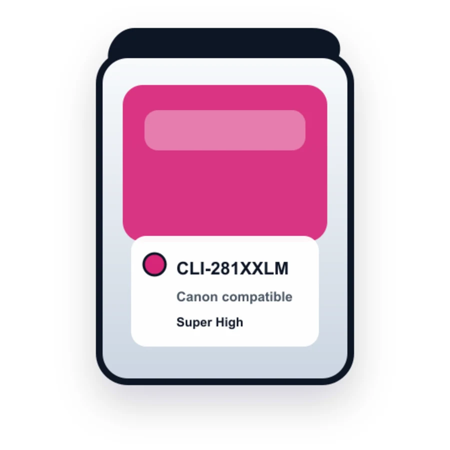 Canon CLI 281XXL Magenta compatible ink