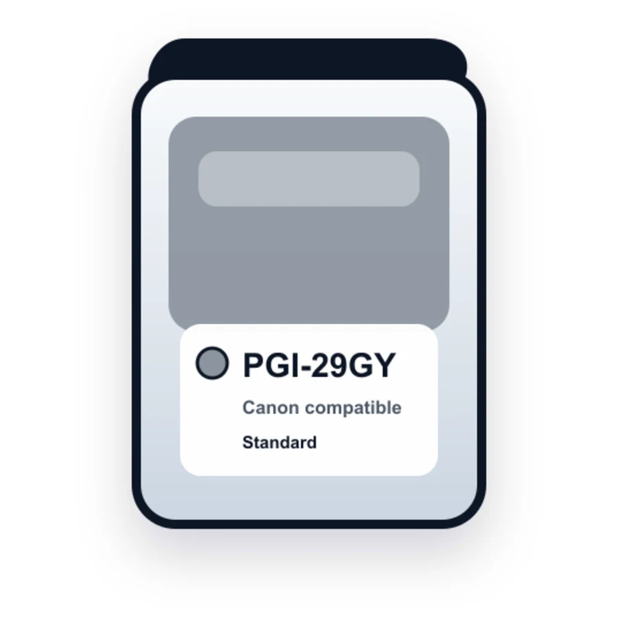 Canon PGI 29 PGI 29GY Gray compatible ink