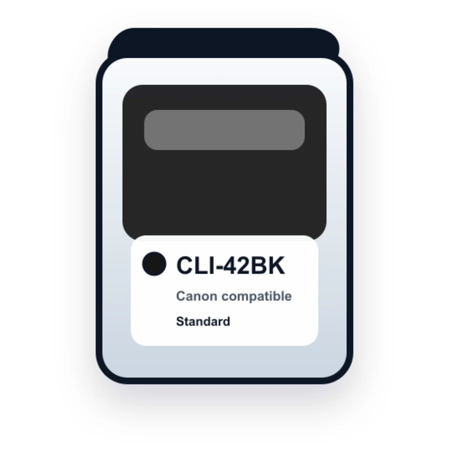 Canon CLI 42 CLI 42BK Black compatible ink