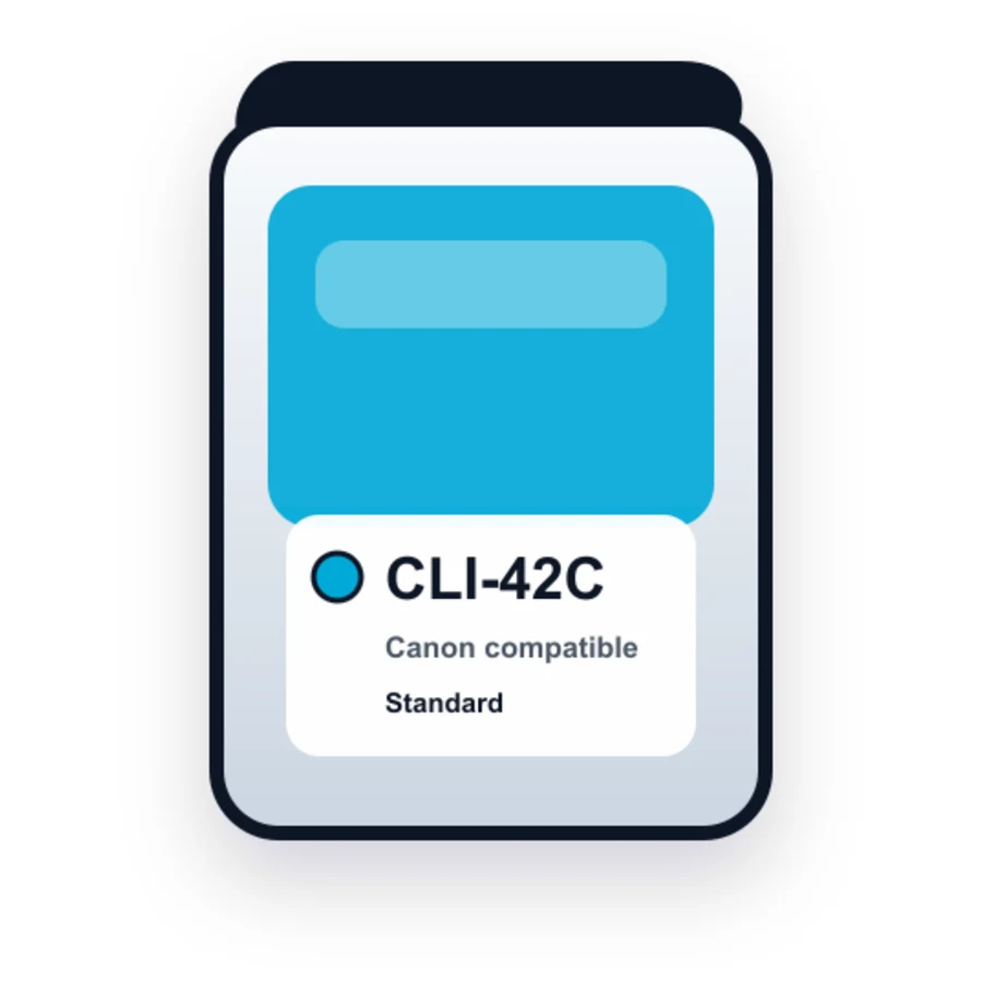 Canon CLI 42 CLI 42C Cyan compatible ink