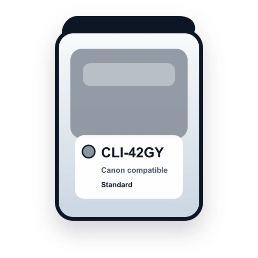 Canon CLI 42 CLI 42GY Gray compatible ink