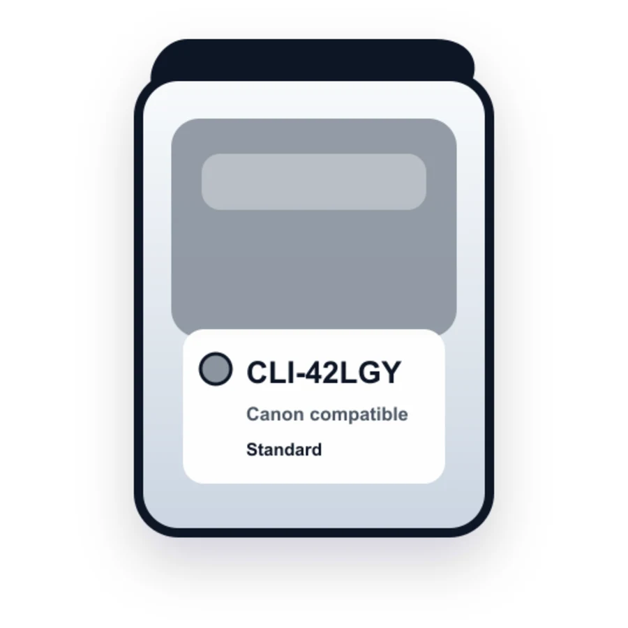 Canon CLI 42 CLI 42LGY Light Gray compatible ink
