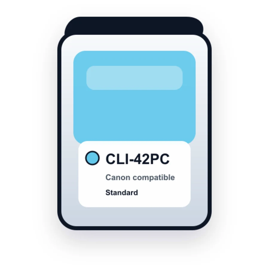 Canon CLI 42 CLI 42PC Photo Cyan compatible ink