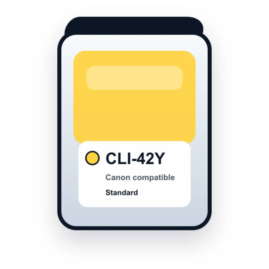 Canon CLI 42 CLI 42Y Yellow compatible ink