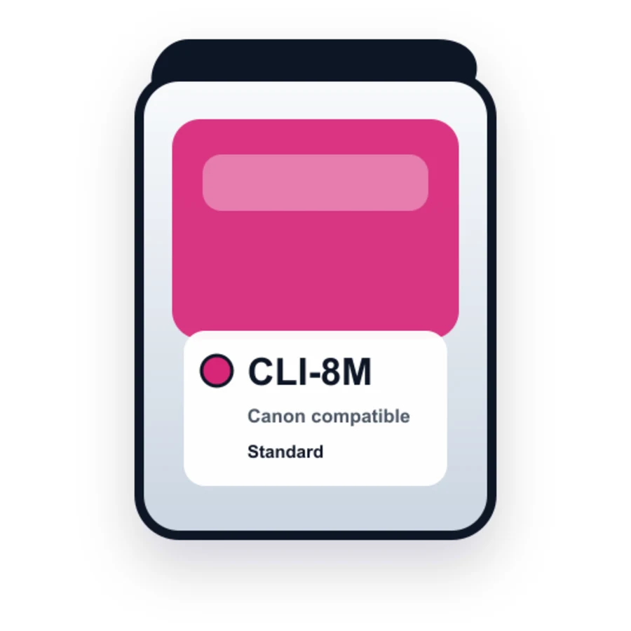 Canon CLI 8 CLI 8M Magenta compatible ink