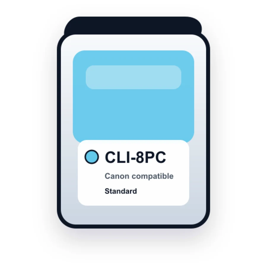 Canon CLI 8 CLI 8PC Photo Cyan compatible ink