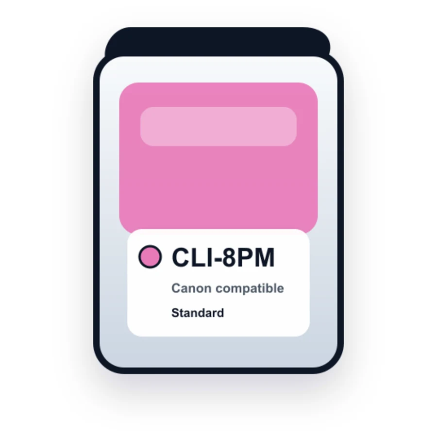 Canon CLI 8 CLI 8PM Photo Magenta compatible ink