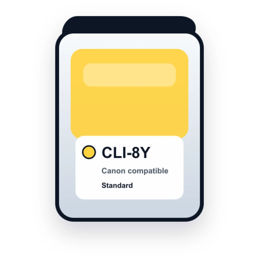 Canon CLI 8 CLI 8Y Yellow compatible ink