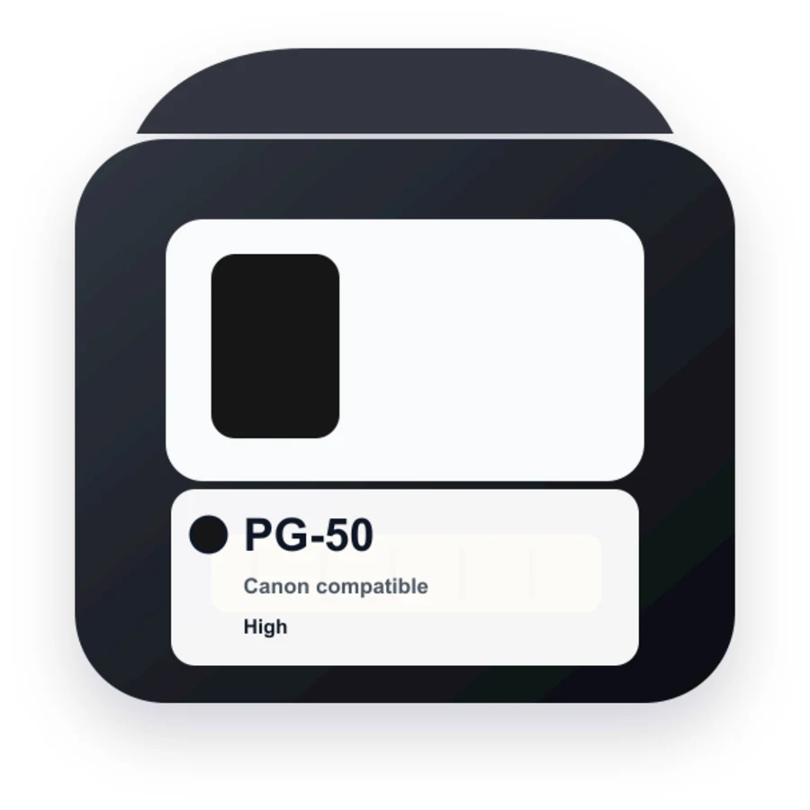 Replacement Canon PG-50 Ink Cartridge - 0616B002 Black - High Yield compatible ink
