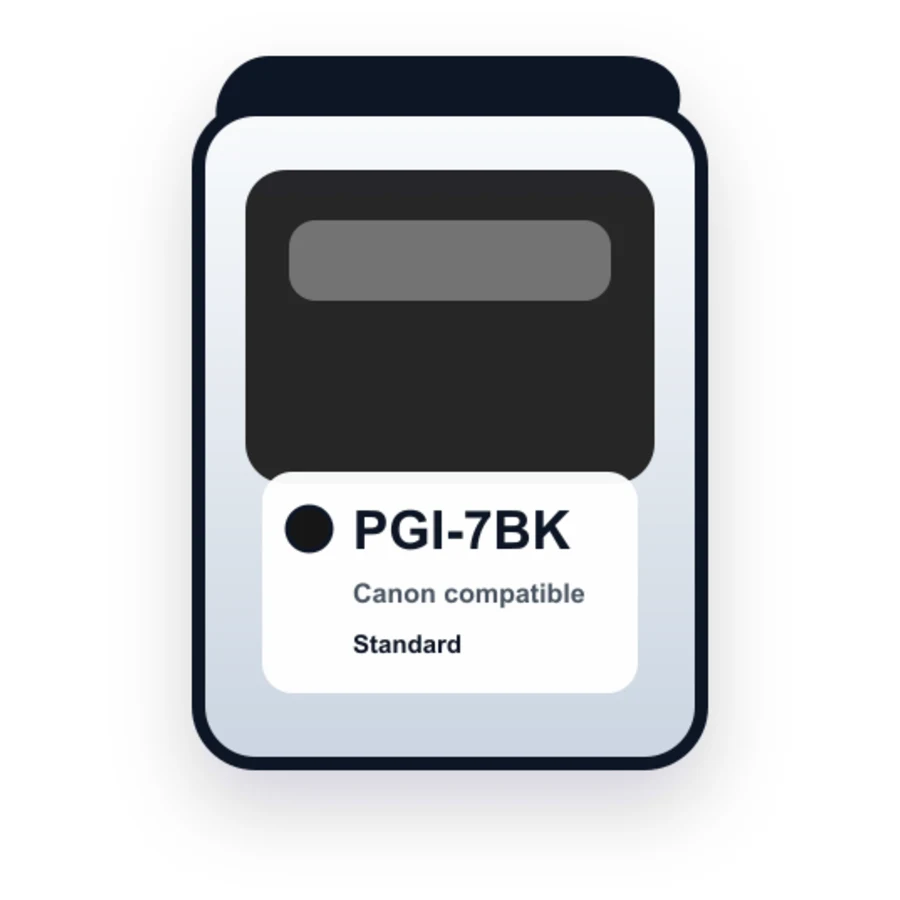 Canon PGI 7 PGI 7BK Black compatible ink