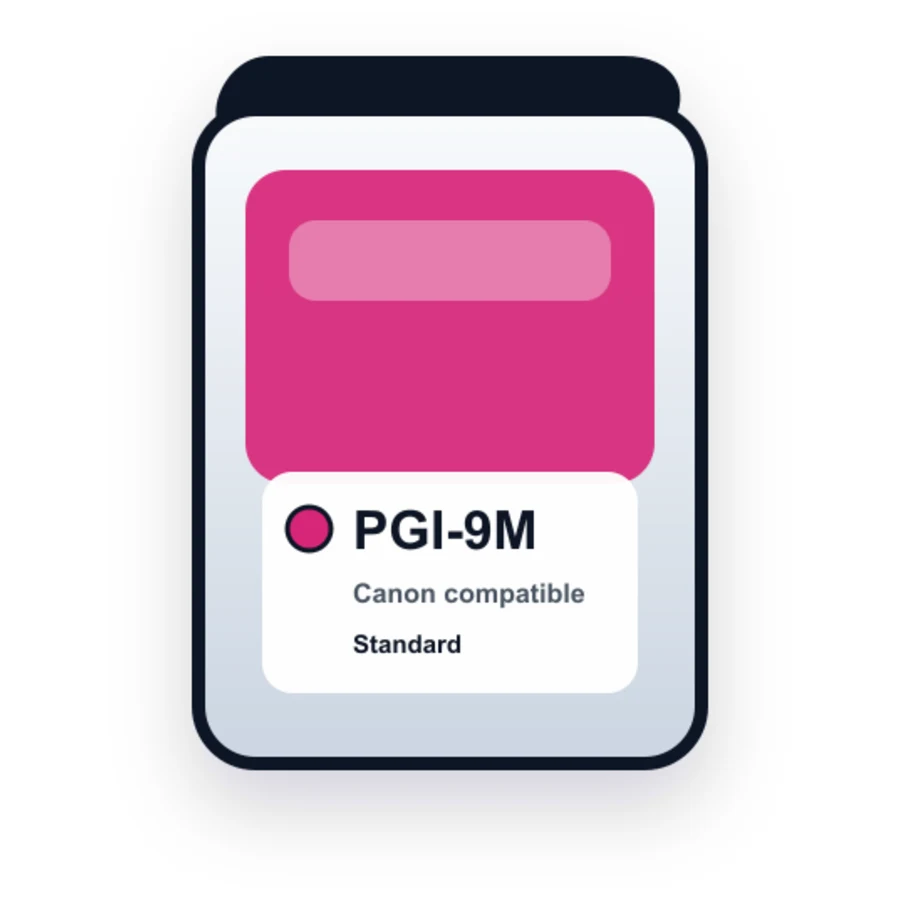 Canon PGI 9 PGI 9M Magenta compatible ink