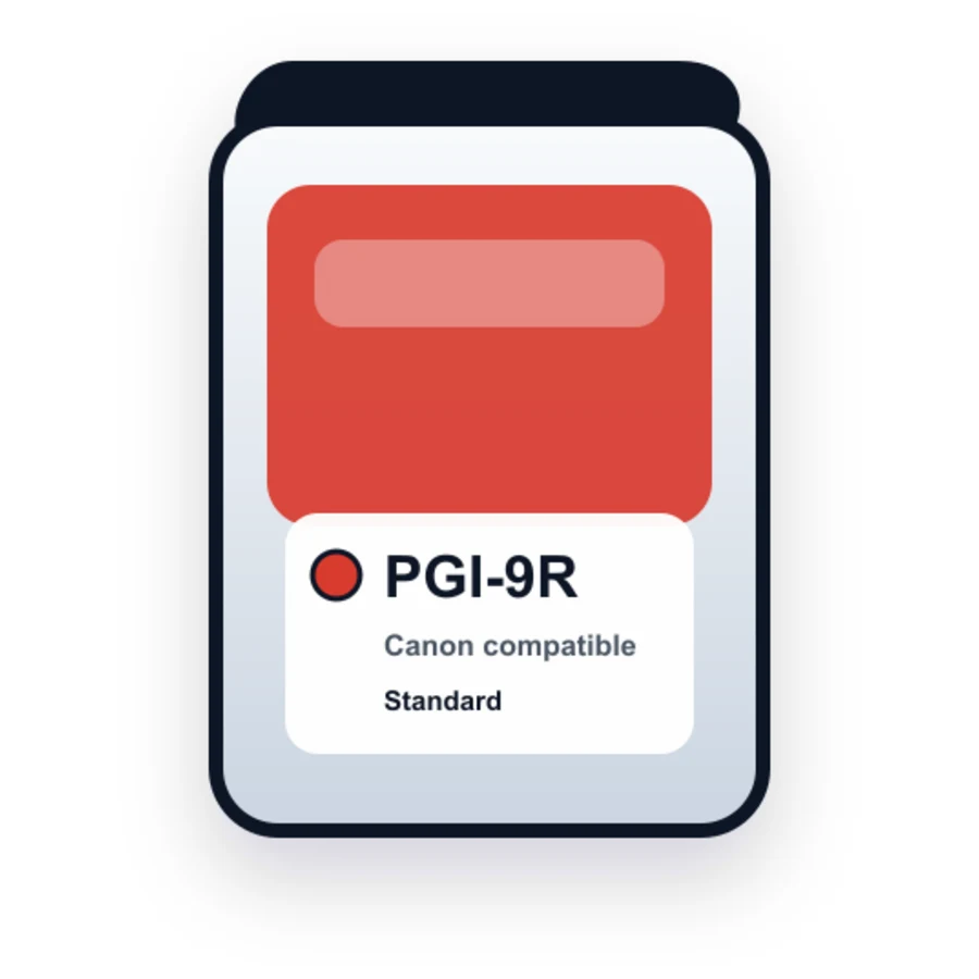 Canon PGI 9 PGI 9R Red compatible ink