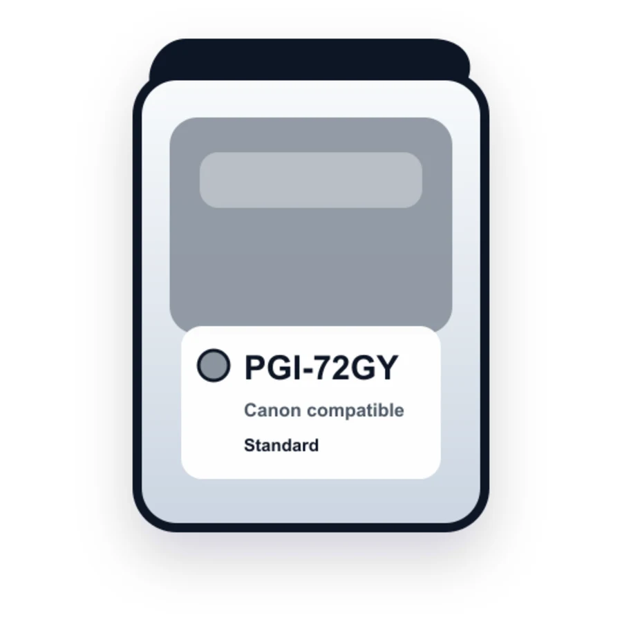 Canon PGI 72 PGI 72GY Gray compatible ink