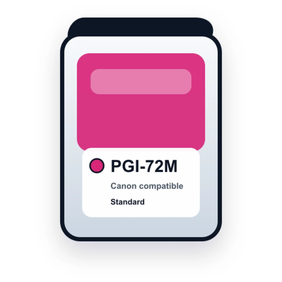 Canon PGI 72 PGI 72M Magenta compatible ink