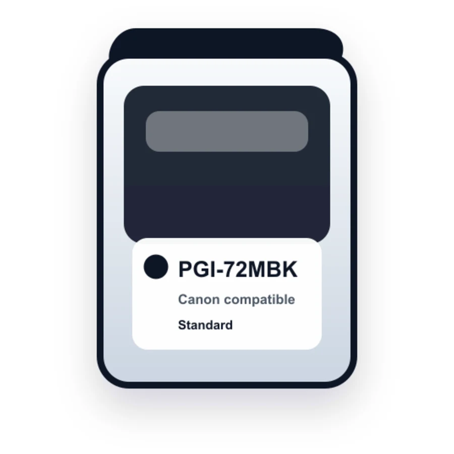 Canon PGI 72 PGI 72MBK Matte Black compatible ink