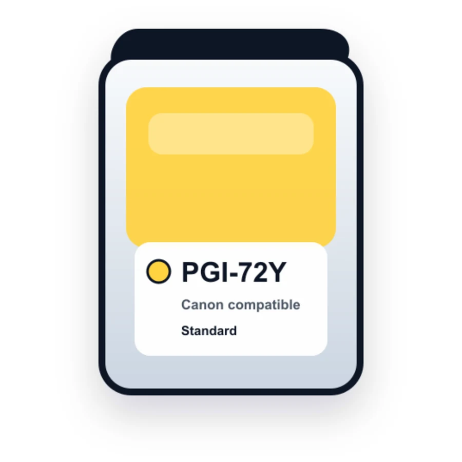 Canon PGI 72 PGI 72Y Yellow compatible ink