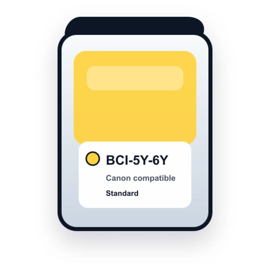 Canon Bci 6Y Yellow compatible ink