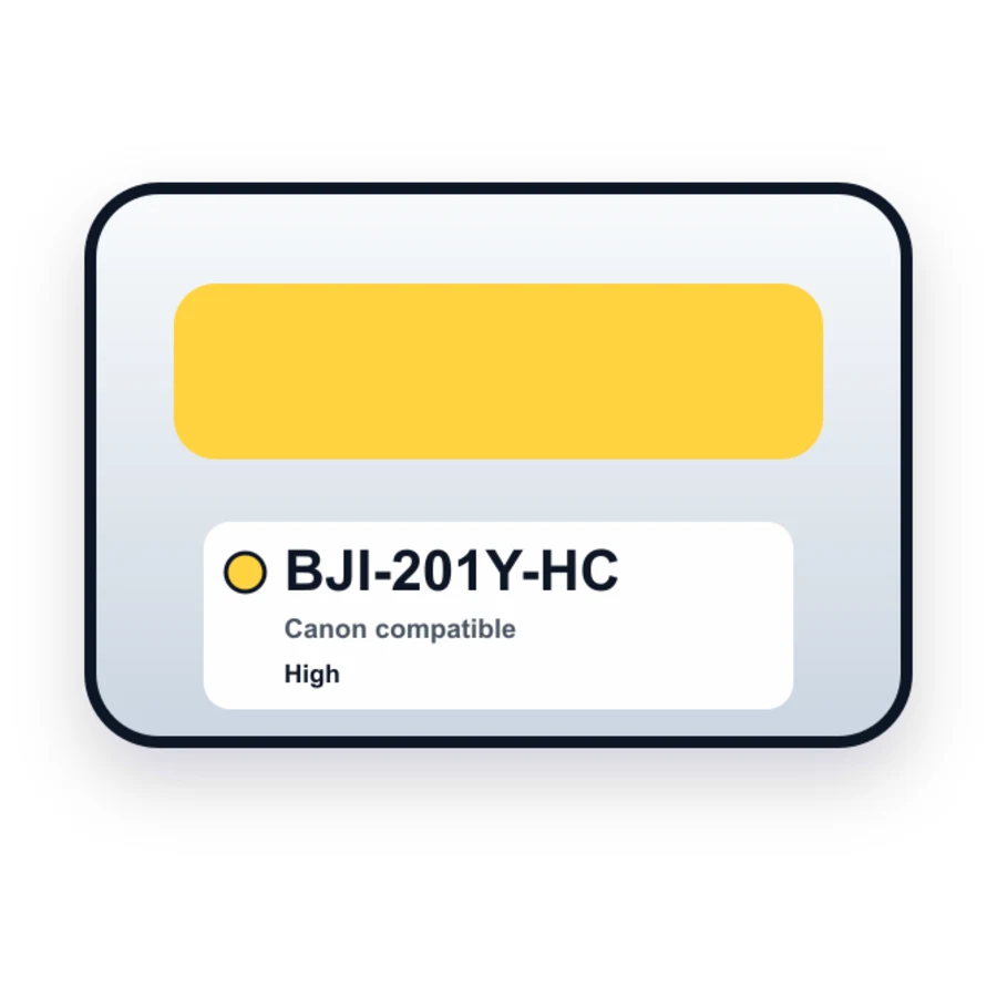 Canon Bji 201Y Yellow compatible ink