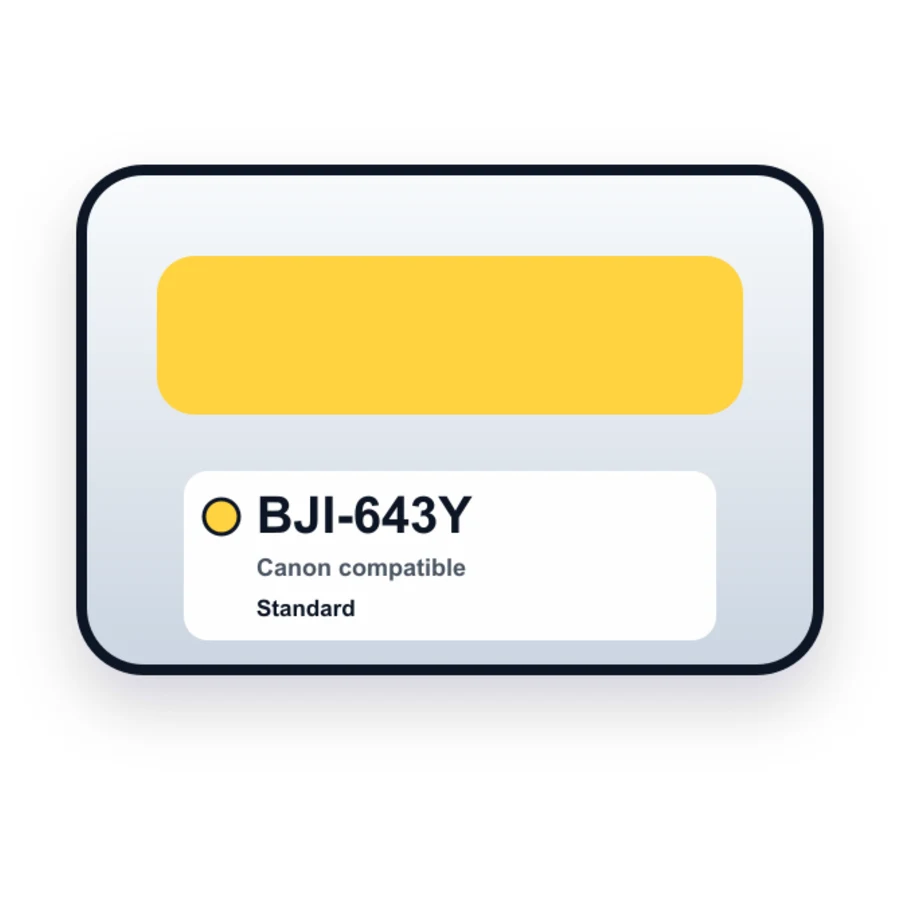 Canon Bji 643Y Yellow compatible ink