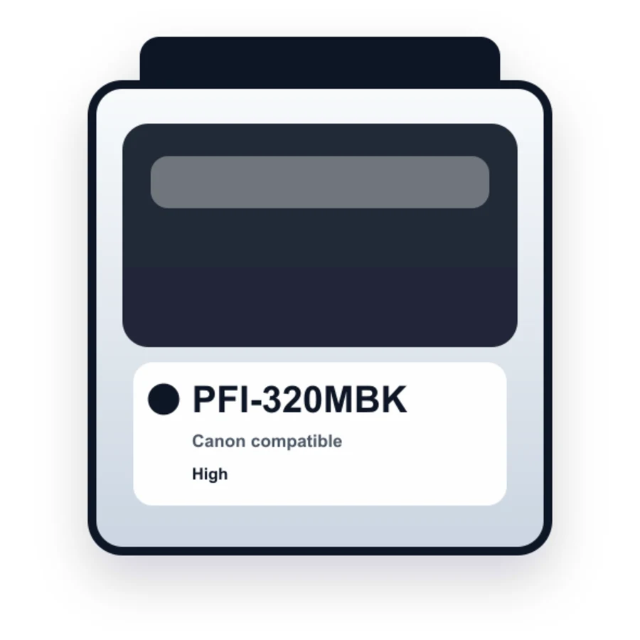 Canon Pfi 320MBK Matte Black compatible ink