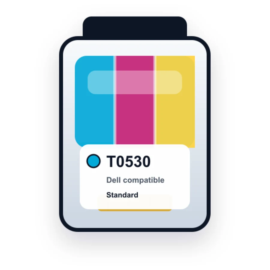 Dell T0530 Color compatible ink