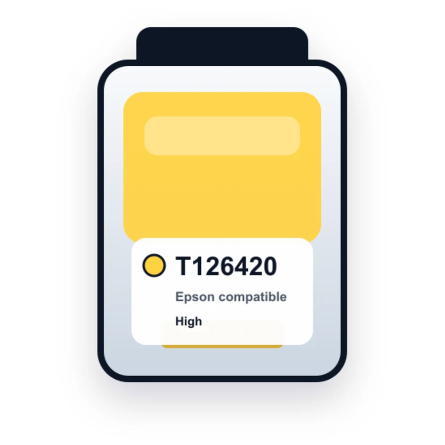 Epson T1264 T126420 Yellow compatible ink
